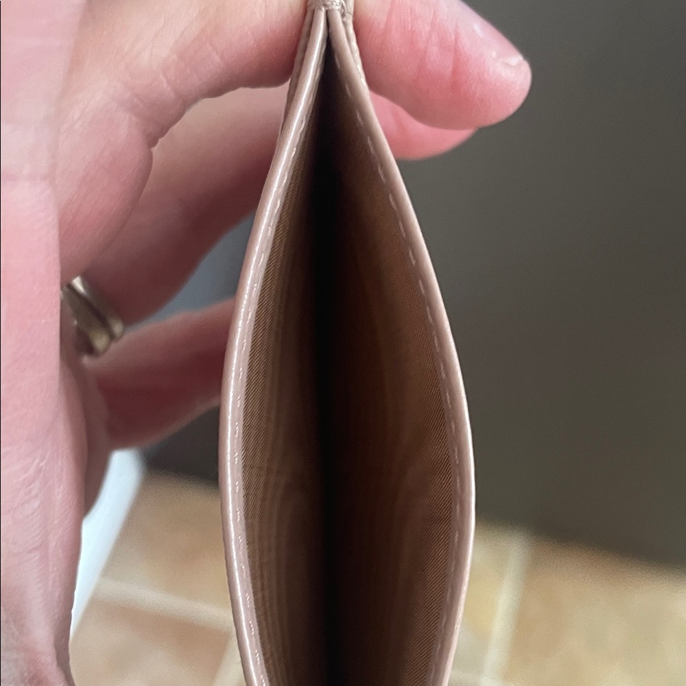 Prada Taupe Leather Card Holder - Picture 6 of 9